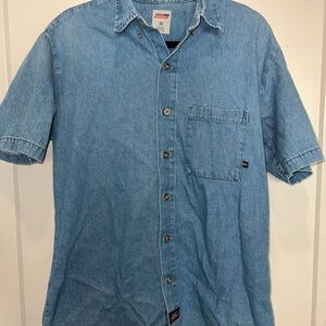 Dickies Men's Blue Casual Button Down Shirt